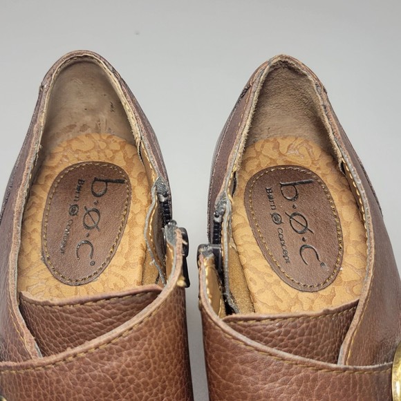 BOC Born Concepts Women's Sz 6.5 US/37‎ EU Brown Leather Zip Heeled Shoes C03752 - Picture 15 of 16